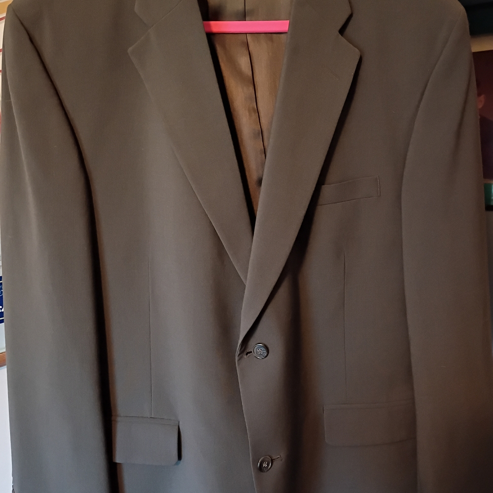 haggar Black Label Brown Lined Jacket